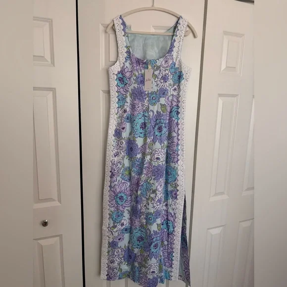 New Lilly Pulitzer Floral Maxi Dress - Picture 3 of 5